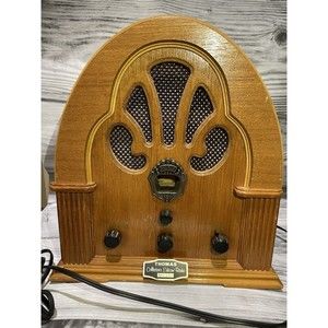 VINTAGE THOMAS COLLECTORS EDITION RADIO AM/FM MODEL BD109 Wood Cathedral WORKS